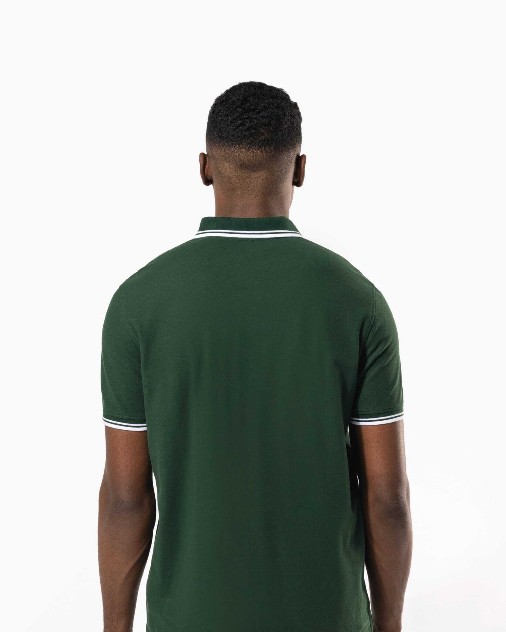 Polo's KARIBAN Herenpolo met korte mouwen en contrasterende bies voor bedrukking &amp; borduring