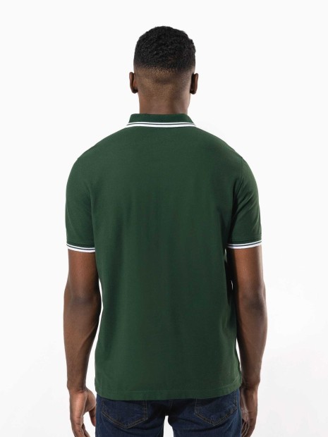 Polos à personnaliser KARIBAN Polo homme manches courtes à liserés contrastés 