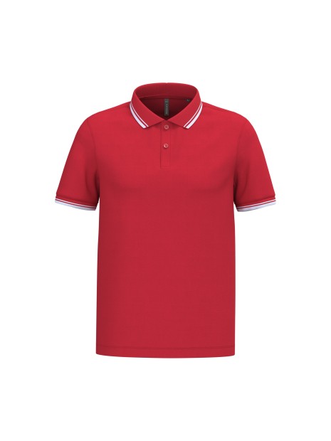 KARIBAN Polo homme manches courtes à liserés contrastés /api/colors/b7356eda-6c72-4d03-829c-6a61c9e04b1f personnalisable