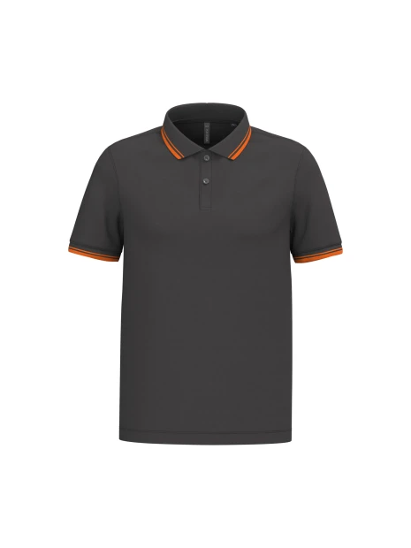 KARIBAN Polo homme manches courtes à liserés contrastés /api/colors/223dfd34-44c0-4412-95bb-efd5d7df379d personnalisable