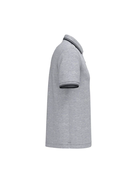 KARIBAN Polo homme manches courtes à liserés contrastés /api/colors/4d32e1db-15c2-4afb-a795-282da2f118eb personnalisable