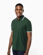 Polos personnalisable KARIBAN Polo homme manches courtes à liserés contrastés