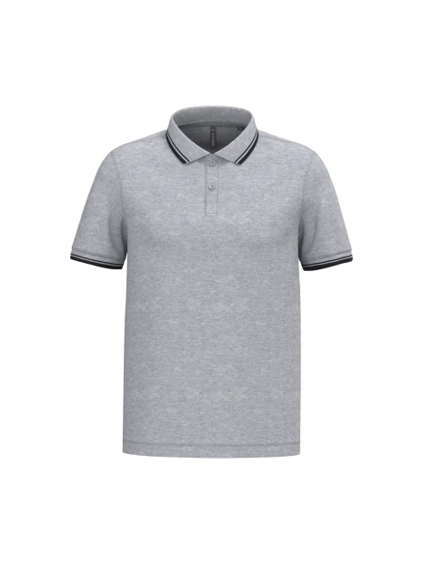 KARIBAN Polo homme manches courtes à liserés contrastés /api/colors/4d32e1db-15c2-4afb-a795-282da2f118eb personnalisable