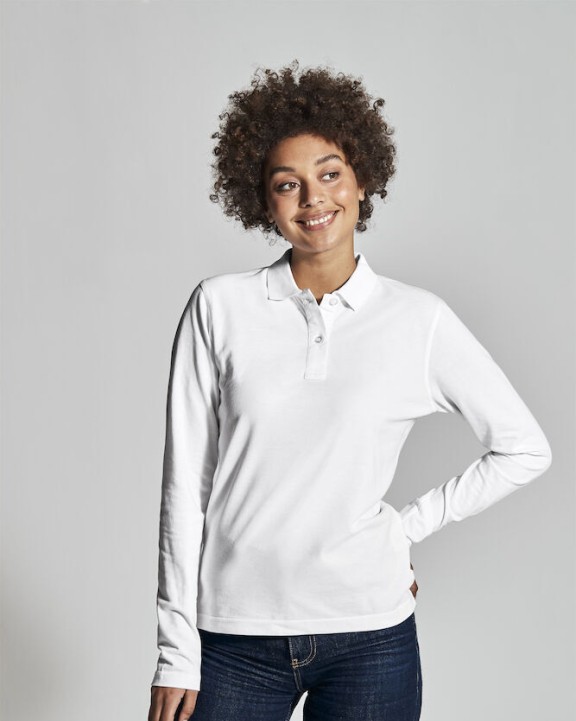 COTTOVER Pique Long Sleeve Lady Poloshirts personalisierbar