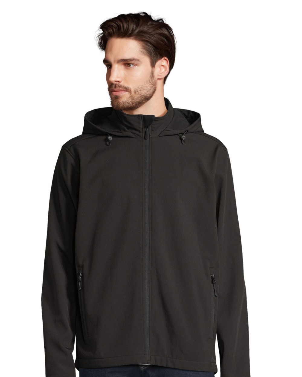 SOL'S Men´s Race Softshell Hooded Jacket Softshells personalisierbar