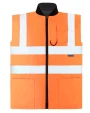 Gilets de sécurité personnalisable KORNTEX Hi-Vis Reversible Bodywarmer „Ural“