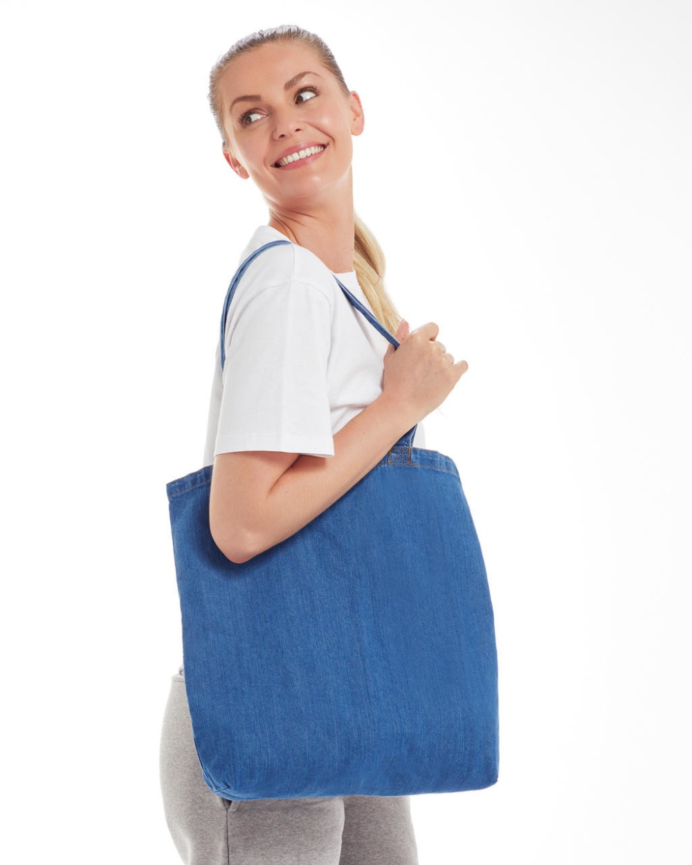 Tote bags MANTIS DENIM TOTE BAG voor bedrukking &amp; borduring