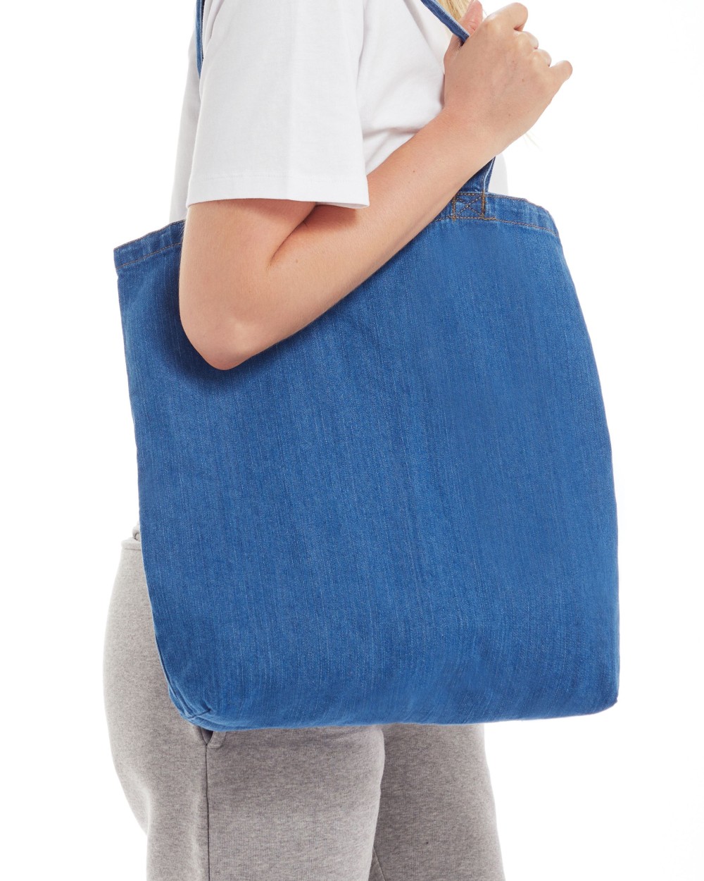 Tote bags MANTIS DENIM TOTE BAG voor bedrukking &amp; borduring