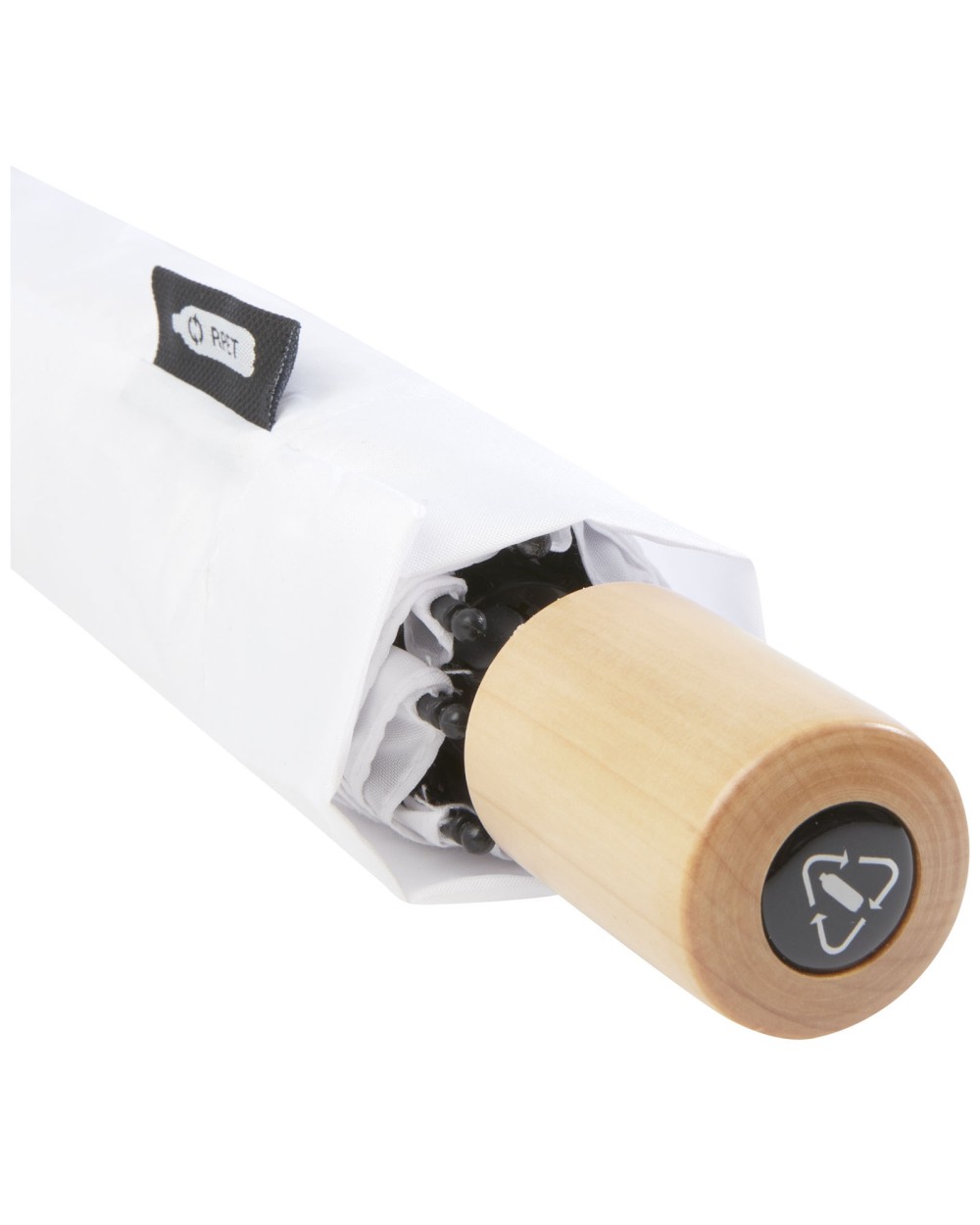 4DO Birgit 21'' faltbarer winddichter Regenschirm aus recyceltem PET Regenschirme personalisierbar