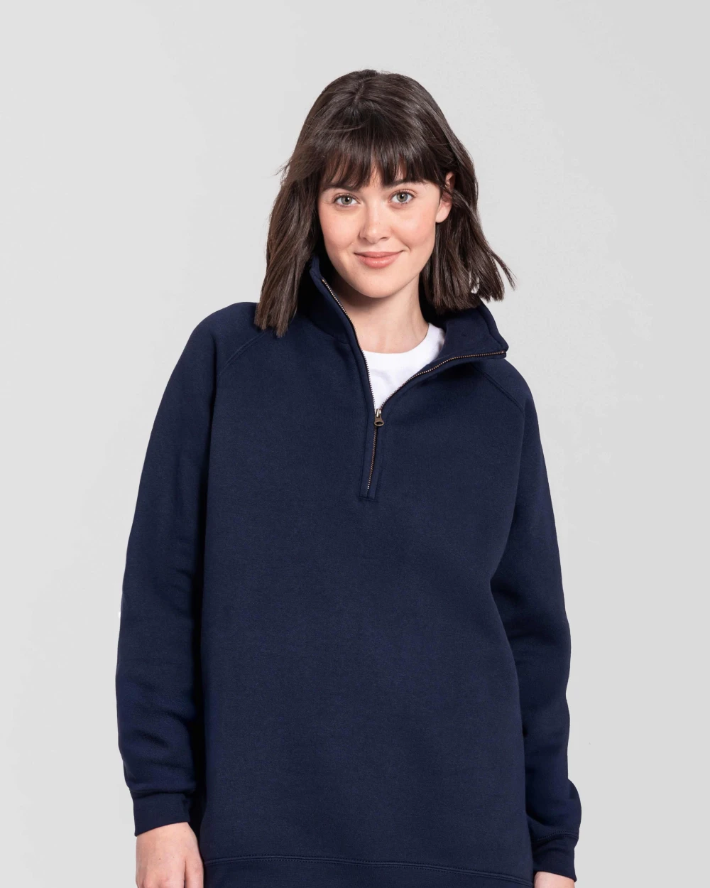 Sweaters & hoodies FOL Iconic premium zip-neck sweat voor bedrukking &amp; borduring
