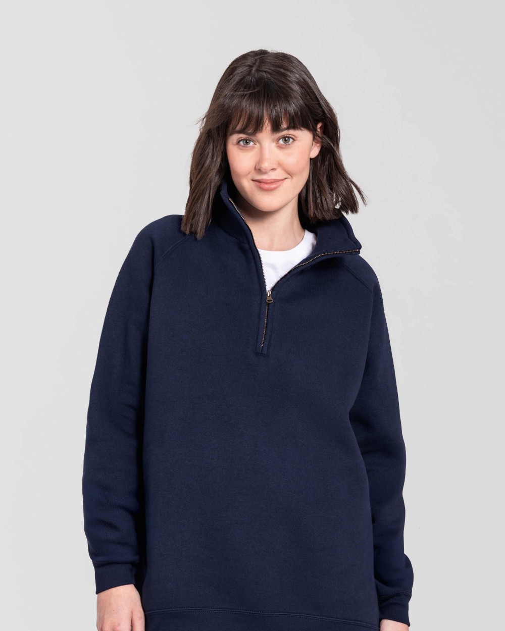 Sweaters & hoodies FOL Iconic premium zip-neck sweat voor bedrukking &amp; borduring