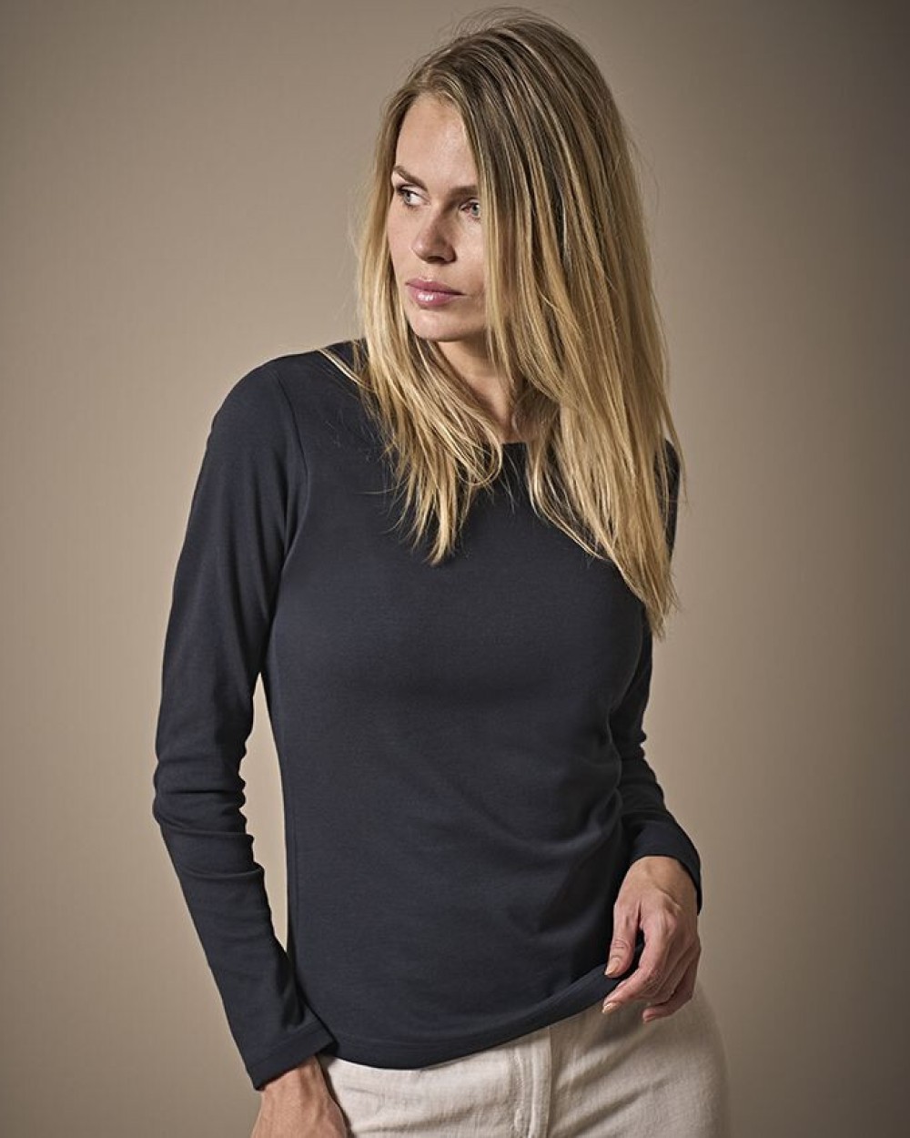 T-shirts TEE JAYS LADIES LONG SLEEVE INTERLOCK TEE voor bedrukking &amp; borduring