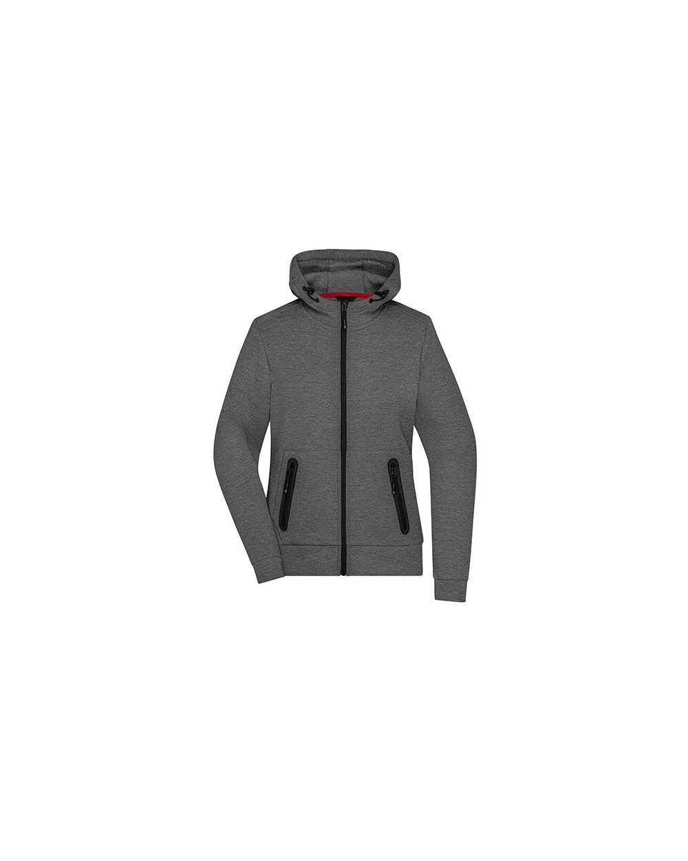 JAMES & NICHOLSON Ladies` Hooded Jacket Jacken personalisierbar