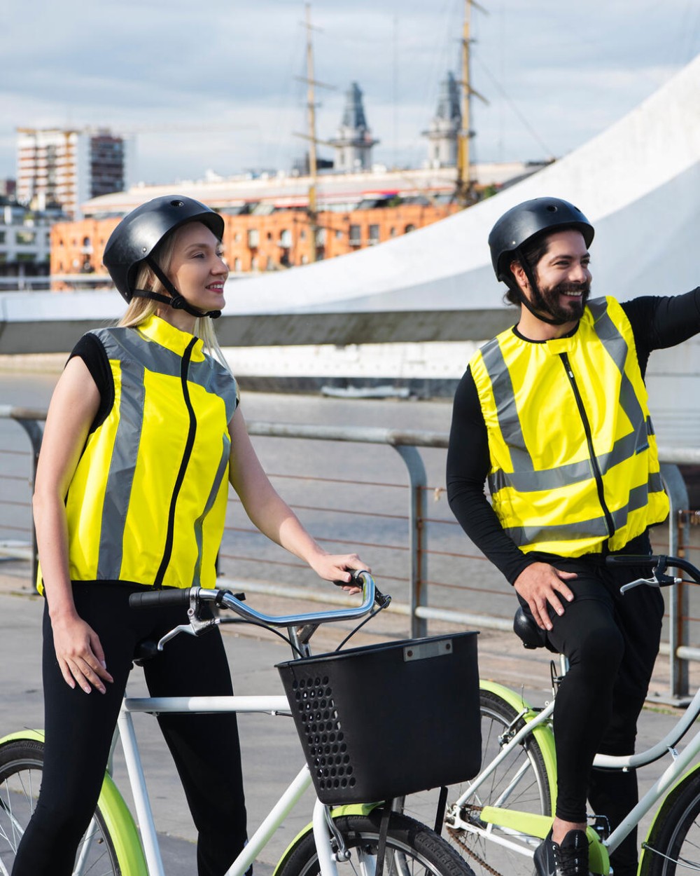 Fluo vestjes KORNTEX Hi-Vis Biker Vest "Schleiz" voor bedrukking &amp; borduring
