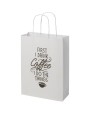 4DO Kraftpapiertasche 120 g/m² mit gedrehten Griffen – 24 × 9 × 32 cm Taschen personalisierbar