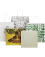 Tassen & Zakken 4DO Papieren tas 120 g/m2 gemaakt van kraftpapier met gedraaide handgrepen - 24 x 9 x 32 cm voor bedrukking &amp; borduring