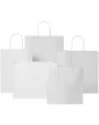 4DO Kraftpapiertasche 120 g/m² mit gedrehten Griffen – 24 × 9 × 32 cm Taschen personalisierbar