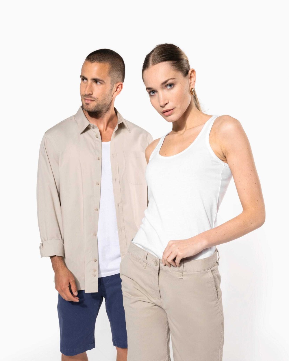 Bermuda's & Shorts KARIBAN Dames chino bermudashorts voor bedrukking &amp; borduring