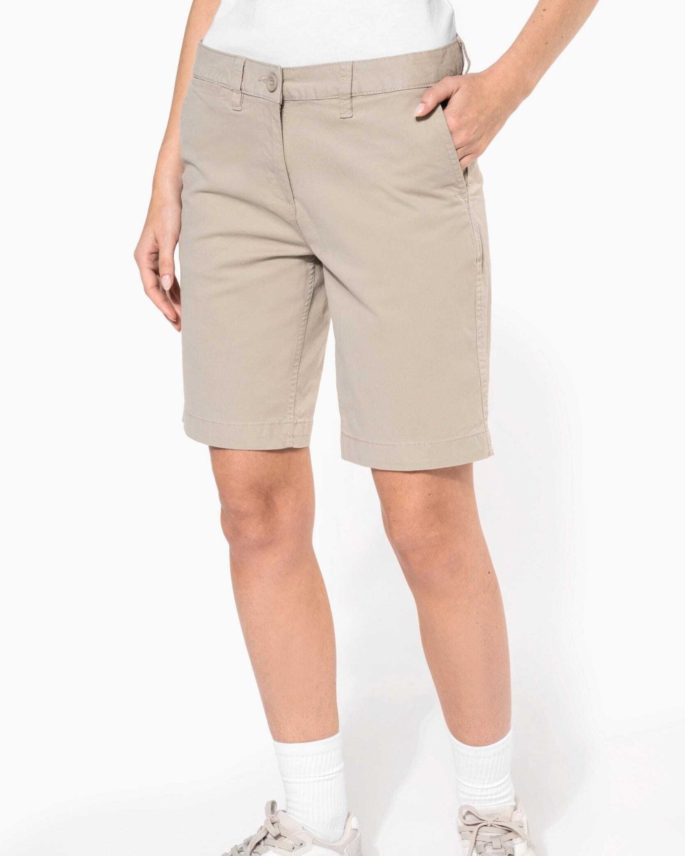 Bermuda's & Shorts KARIBAN Dames chino bermudashorts voor bedrukking &amp; borduring