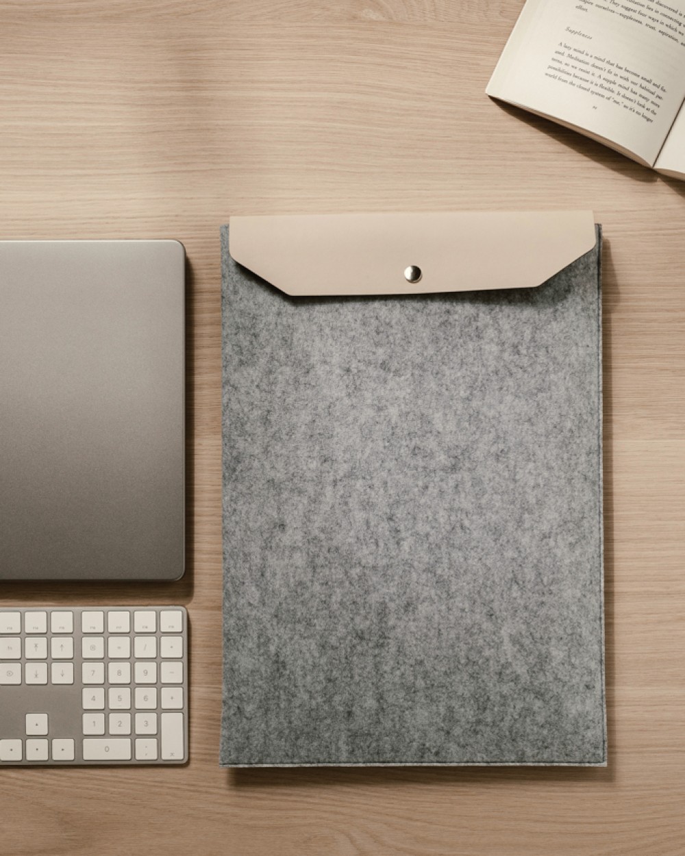 Tassen & Zakken VINGA VINGA Albon GRS gerecycled vilt 17" laptophoes voor bedrukking &amp; borduring