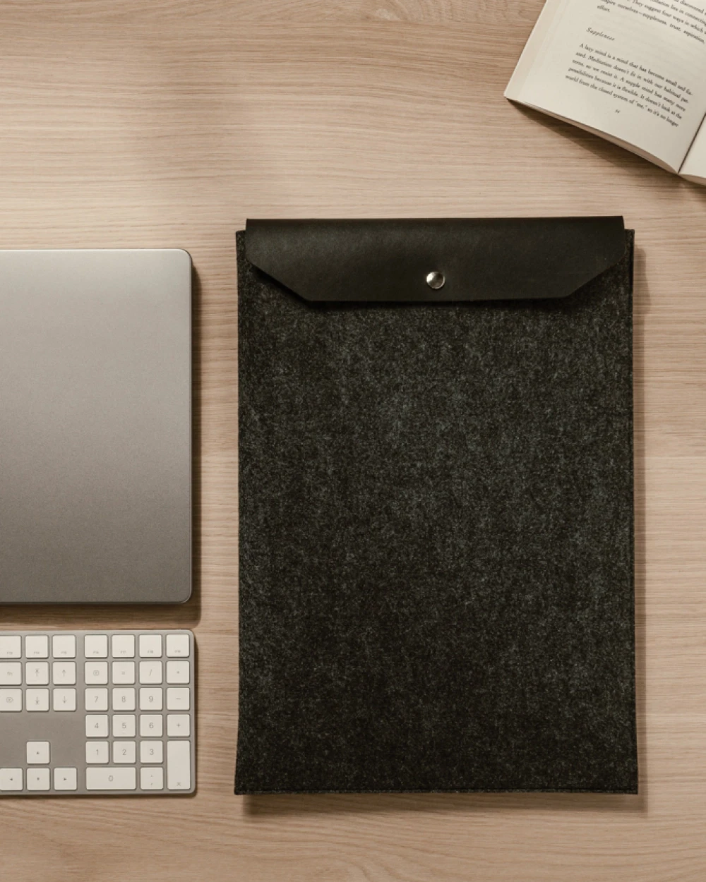 Tassen & Zakken VINGA VINGA Albon GRS gerecycled vilt 17" laptophoes voor bedrukking &amp; borduring