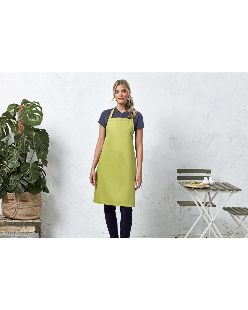 Schorten PREMIER 100% Organic Cotton Bib Apron (No Pocket) voor bedrukking &amp; borduring