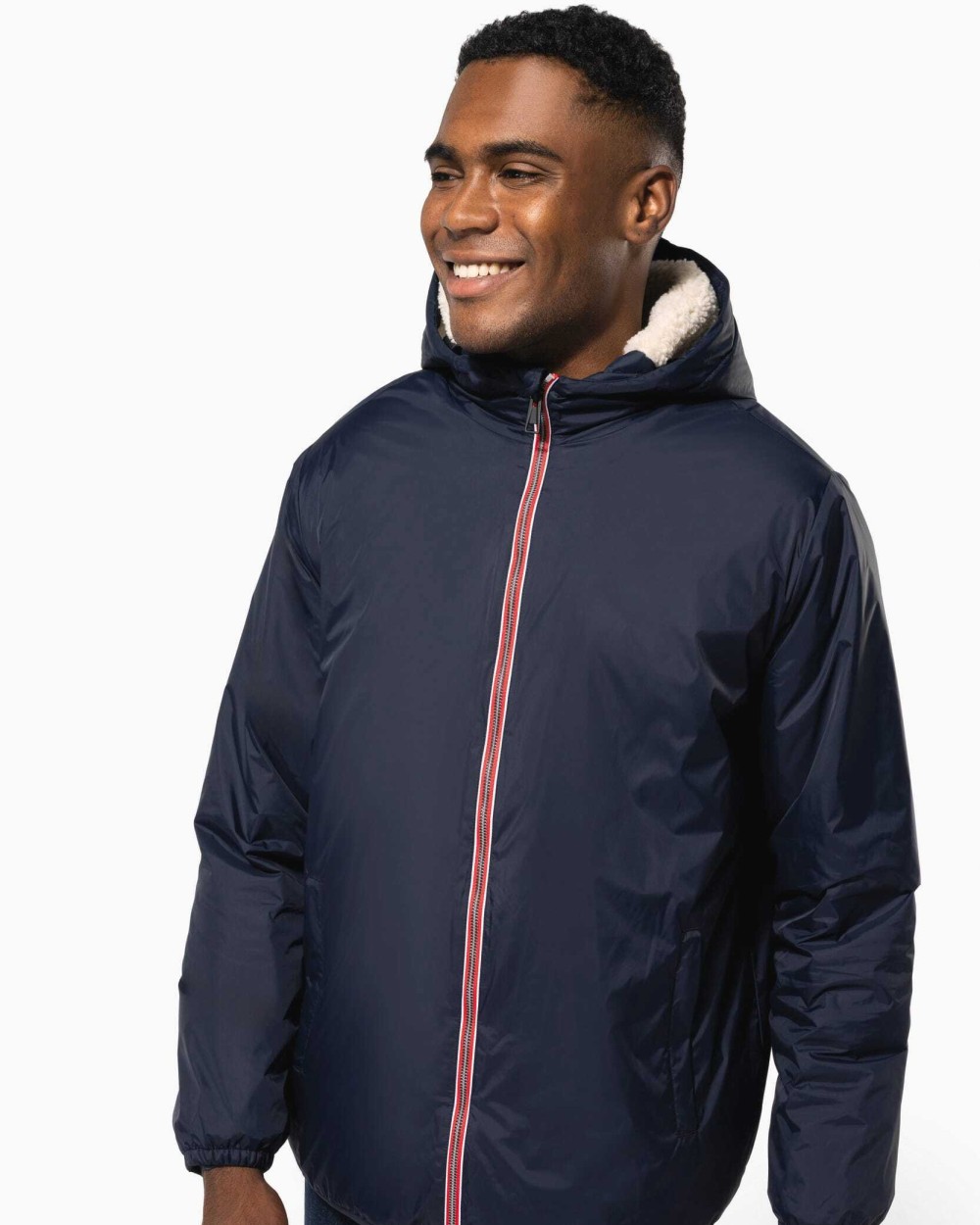 KARIBAN Gefütterte Sherpa-Jacke Unisex Jacken personalisierbar