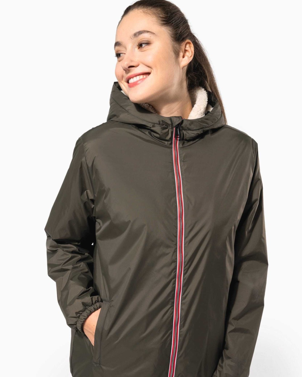KARIBAN Gefütterte Sherpa-Jacke Unisex Jacken personalisierbar