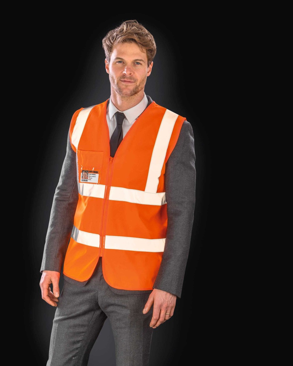 Fluo vestjes RESULT Veiligheidshesje met rits voor bedrukking &amp; borduring