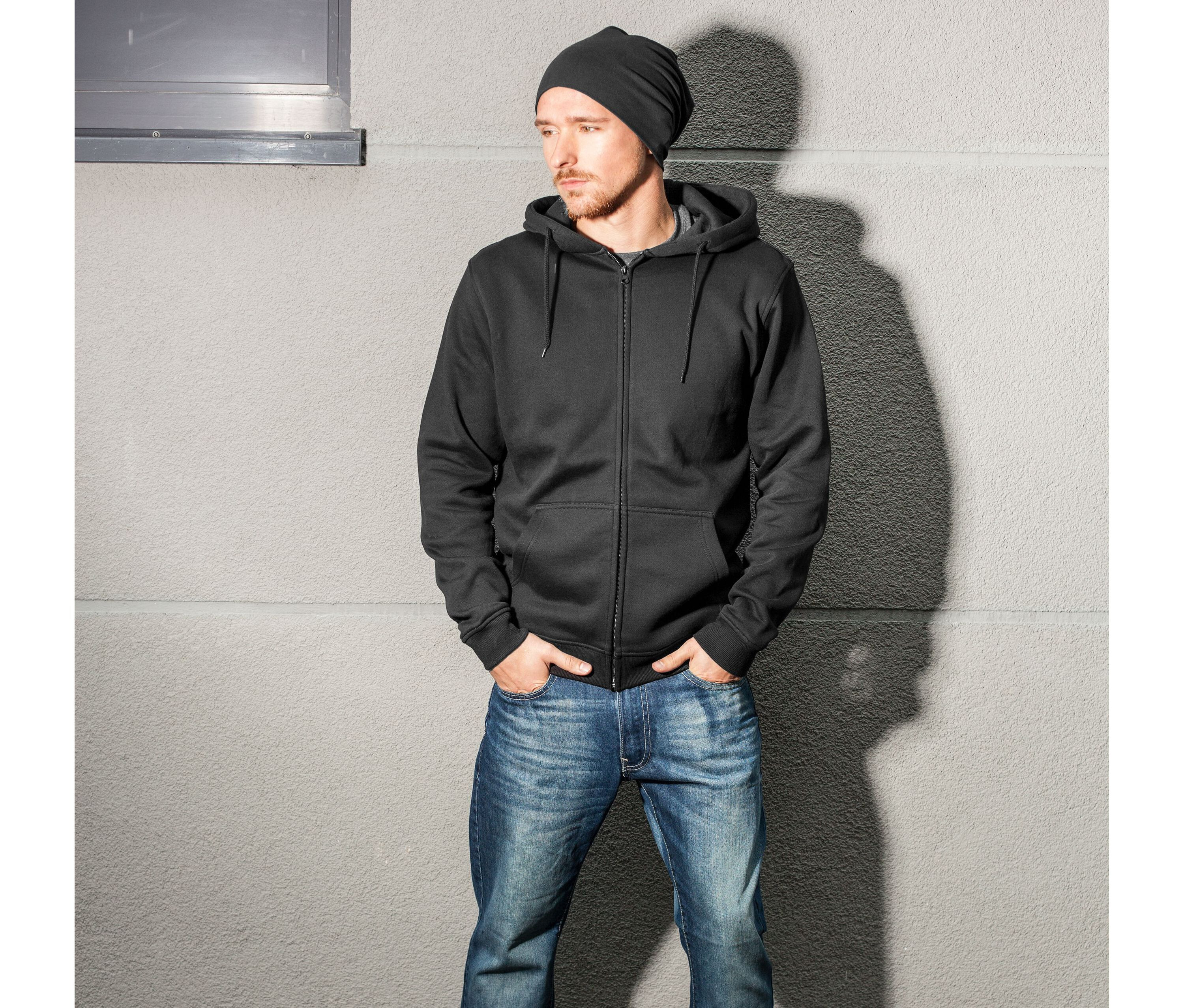 Sweat-shirts personnalisable BUILD YOUR BRAND HEAVY ZIP HOODY