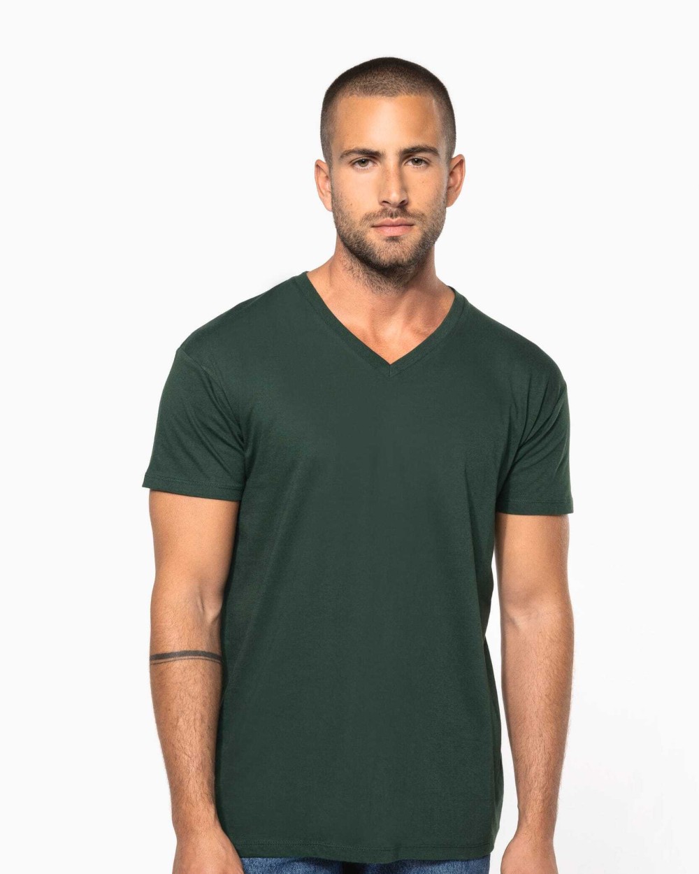 T-shirts KARIBAN Heren-T-shirt BIO150 IC V-hals voor bedrukking &amp; borduring