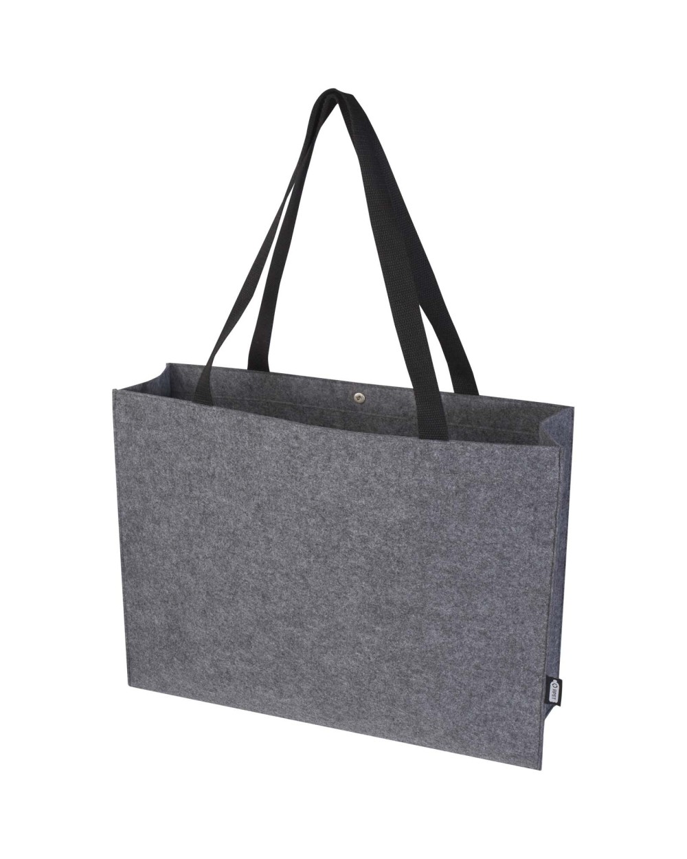 Tote bags personnalisable 4DO Sac shopping à soufflets Felta GRS en feutrine recyclée de 20L