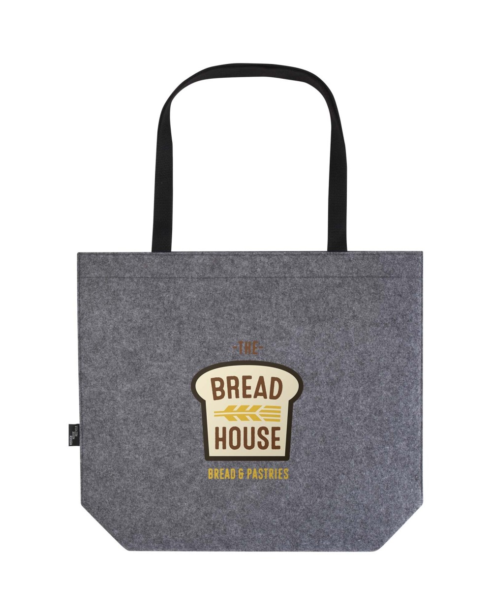 Tote bags personnalisable 4DO Sac shopping à soufflets Felta GRS en feutrine recyclée de 20L