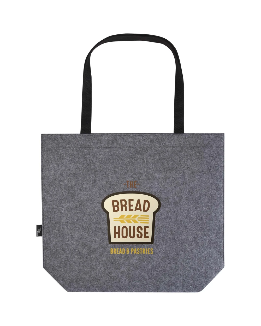 Tote bags personnalisable 4DO Sac shopping à soufflets Felta GRS en feutrine recyclée de 20L