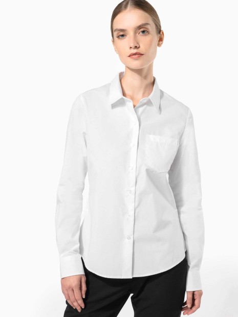 Chemises à personnaliser KARIBAN Chemise popeline manches longues femme 
