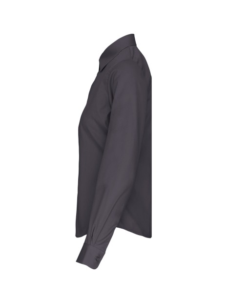 KARIBAN Chemise popeline manches longues femme /api/colors/a74dfbdb-7821-4e15-a7e5-fe07498d41c7 personnalisable