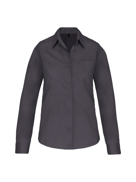 KARIBAN Chemise popeline manches longues femme /api/colors/a74dfbdb-7821-4e15-a7e5-fe07498d41c7 personnalisable