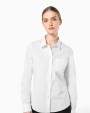 Hemden KARIBAN Dames poplin blouse lange mouwen voor bedrukking &amp; borduring