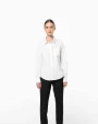 KARIBAN Damen Popelinebluse Langarm Hemden personalisierbar
