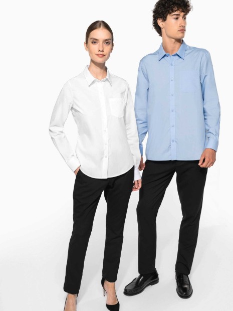 Chemises à personnaliser KARIBAN Chemise popeline manches longues femme 