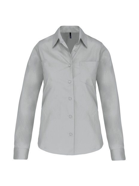 KARIBAN Chemise popeline manches longues femme /api/colors/b8c3da1f-f409-43cb-b759-5e63471e125b personnalisable