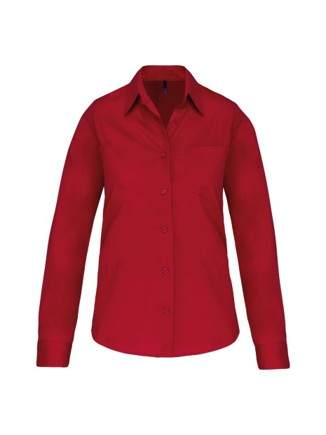 KARIBAN Chemise popeline manches longues femme /api/colors/f7def30f-cf00-4a4e-8048-9f030f6d3017 personnalisable