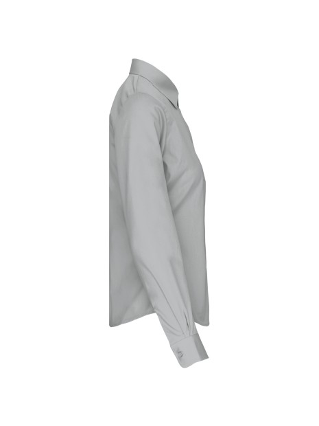 KARIBAN Chemise popeline manches longues femme /api/colors/b8c3da1f-f409-43cb-b759-5e63471e125b personnalisable