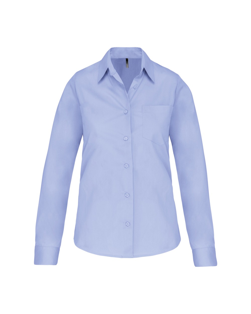 KARIBAN Damen Popelinebluse Langarm Hemden personalisierbar