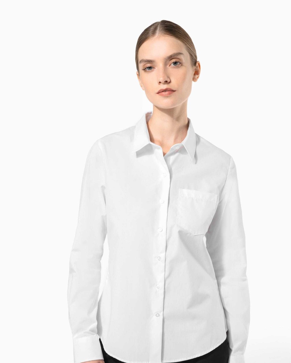 Chemises personnalisable KARIBAN Chemise popeline manches longues femme