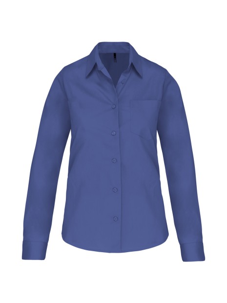 KARIBAN Chemise popeline manches longues femme /api/colors/f3249b12-7706-4750-a566-5c92fd89a6dc personnalisable
