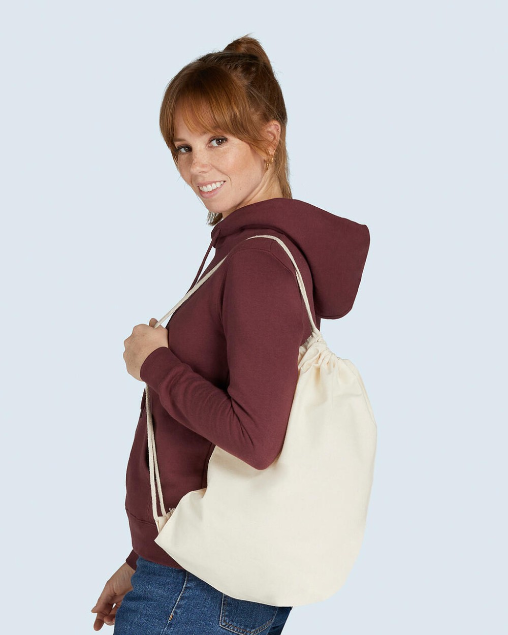 SG CLOTHING Cotton Backpack Single Drawstring Taschen personalisierbar