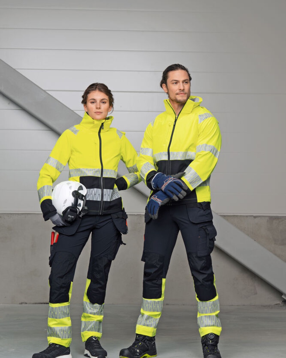 Softshells JOBMAN 1377 Women's Softshell Jacket Hi-Vis voor bedrukking &amp; borduring