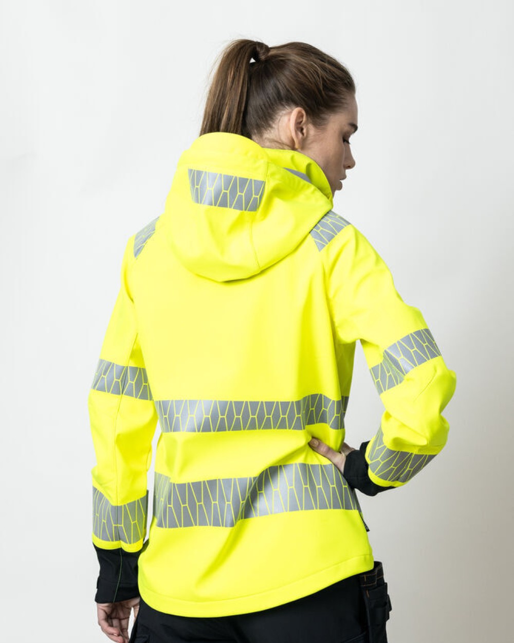Softshells JOBMAN 1377 Women's Softshell Jacket Hi-Vis voor bedrukking &amp; borduring