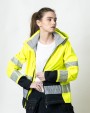 JOBMAN 1377 Damen Softshelljacke Hi-Vis Softshells personalisierbar
